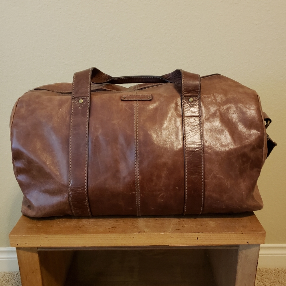 FOSSIL Brown Leather Duffel Bag